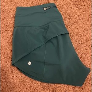 Lululemon Speed Up High-Rise Lined Short 2.5" teal lagoon